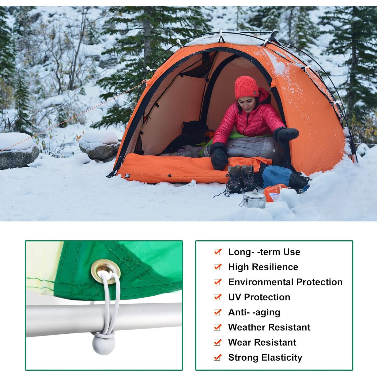 50 Cuerdas Bungee Skytened Blancas 10.16 cm Resistentes UV