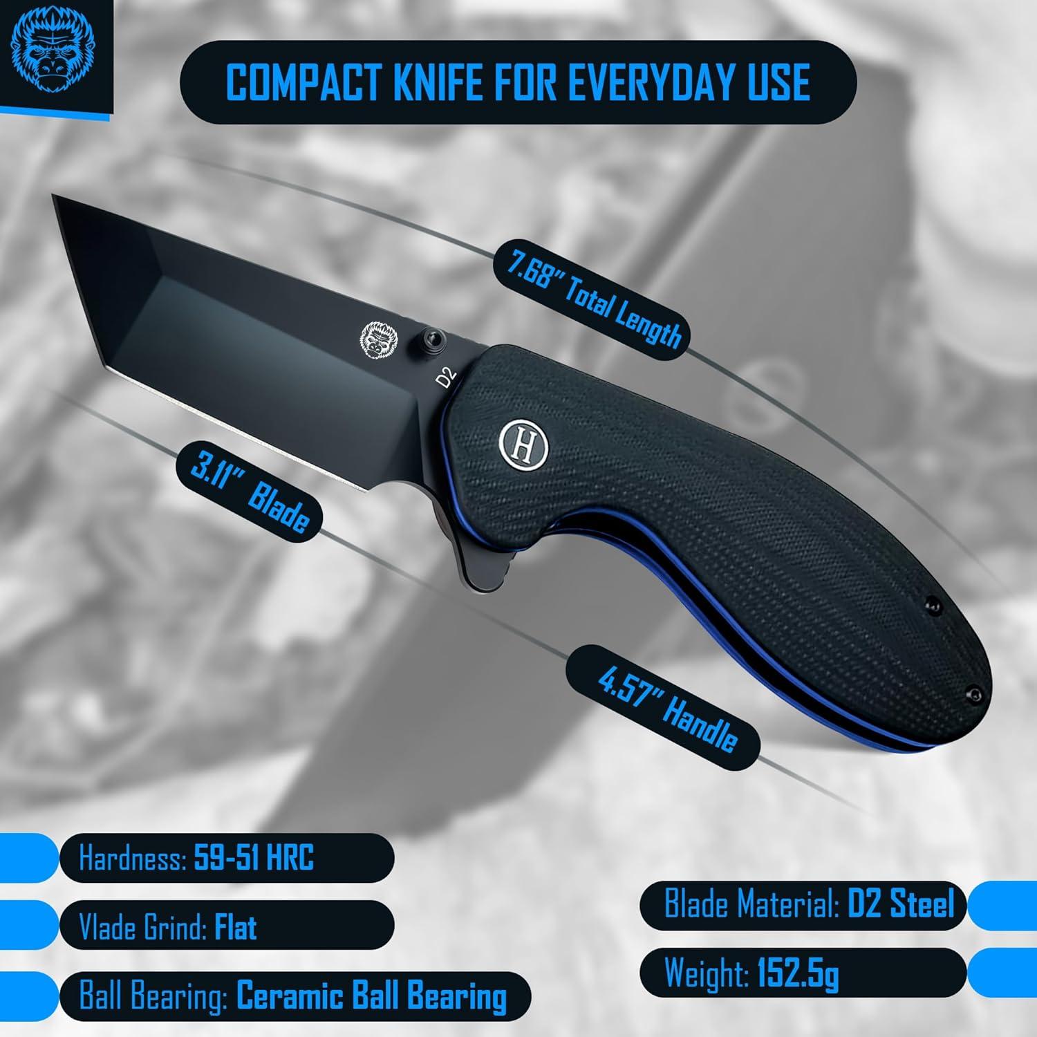 Cuchillo Plegable de Supervivencia Gorilla Holtzman G10 19.5cm