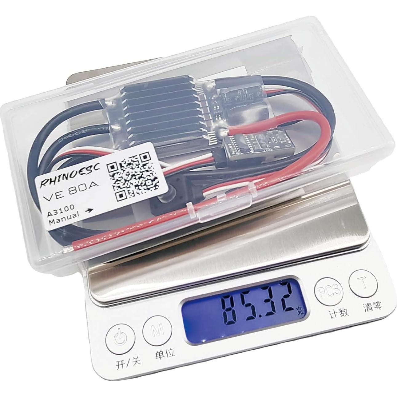 ESC Crawler RhinoESC VE80A 2-8S 5.2-8.2V para RC 1/8 1/10