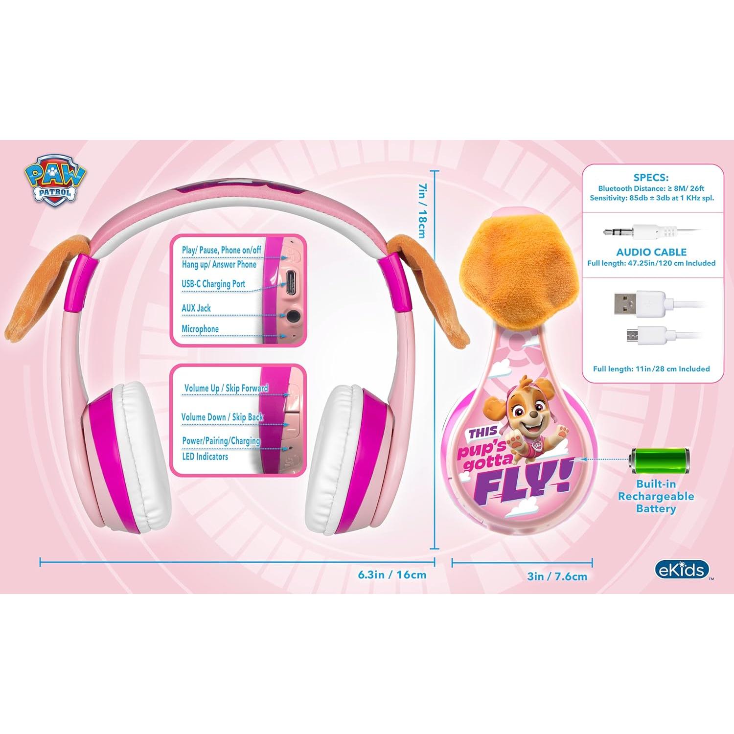 Auriculares Inalámbricos Bluetooth KIDdesigns Skye Paw Patrol