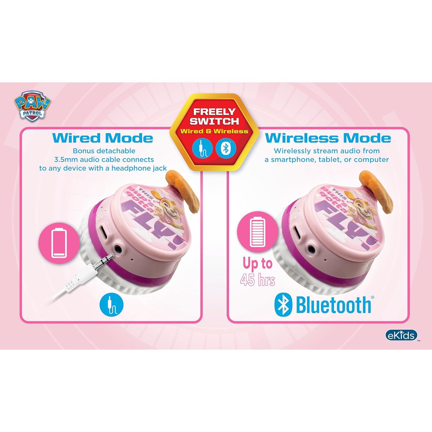 Auriculares Inalámbricos Bluetooth KIDdesigns Skye Paw Patrol