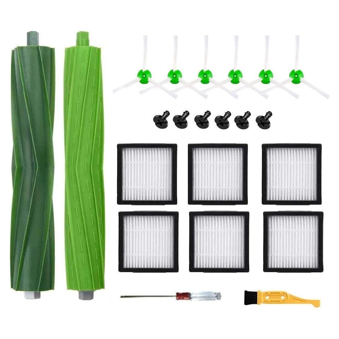 Kit de Repuestos iRobot Roomba E5 E6 i3 i4 i7 i8 - 1 Juego de Cepillos y 6 Filtros