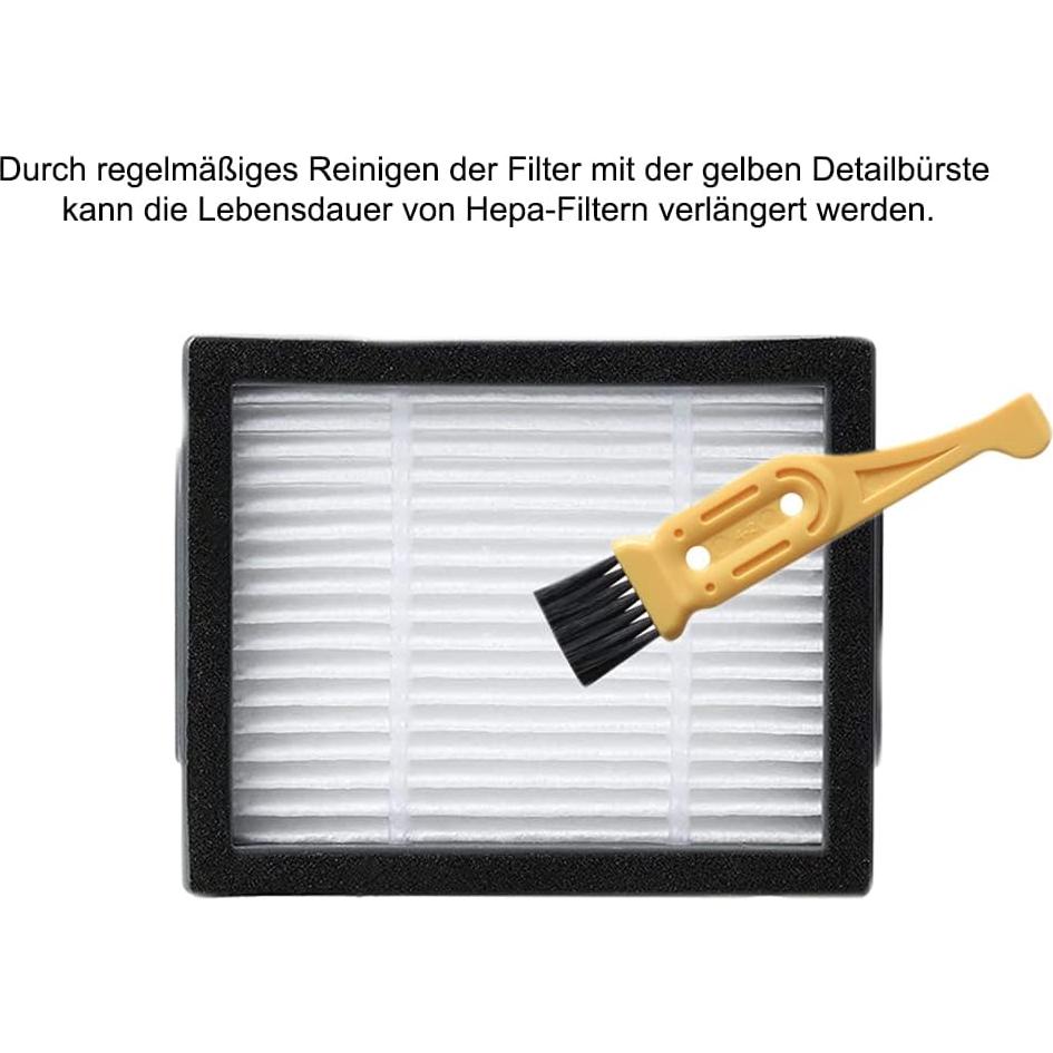 Kit de Repuestos iRobot Roomba E5 E6 i3 i4 i7 i8 - 1 Juego de Cepillos y 6 Filtros