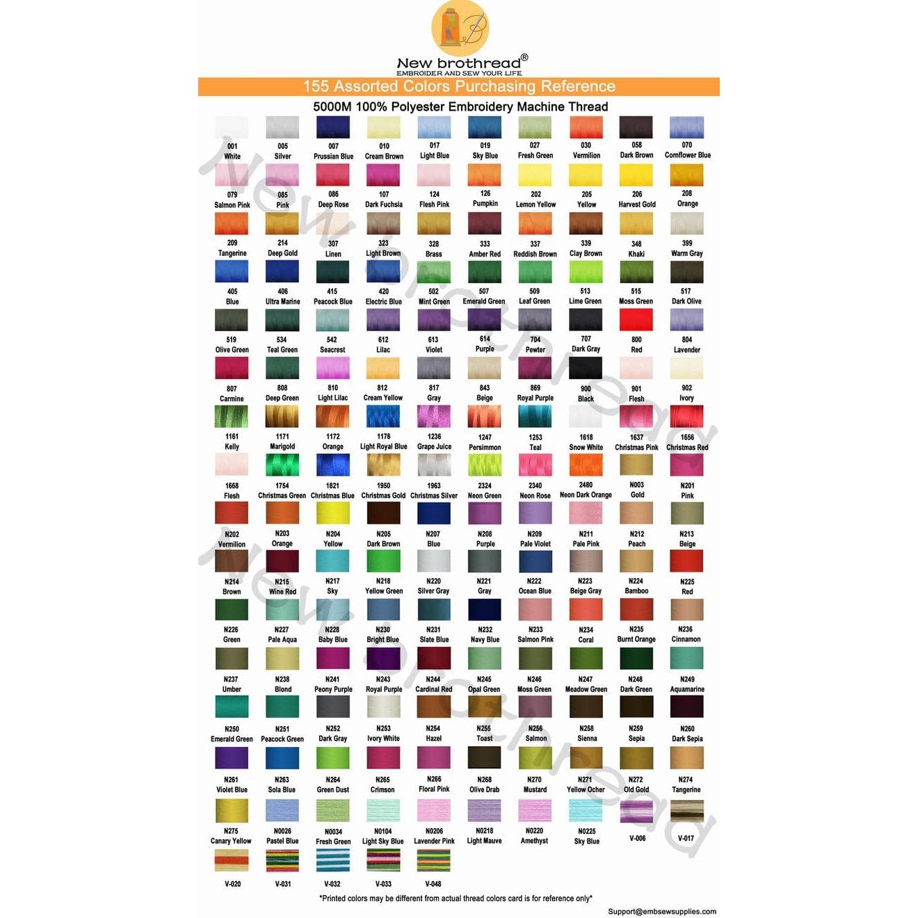 Carrete Grande Hilo Bordado Poliester New brothread 5000M Rojo