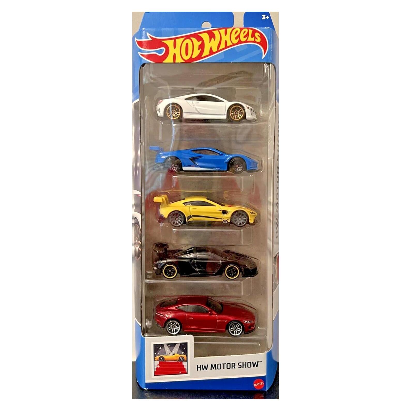 Hot Wheels Mattel Motor Show 5 autos metal 1:64
