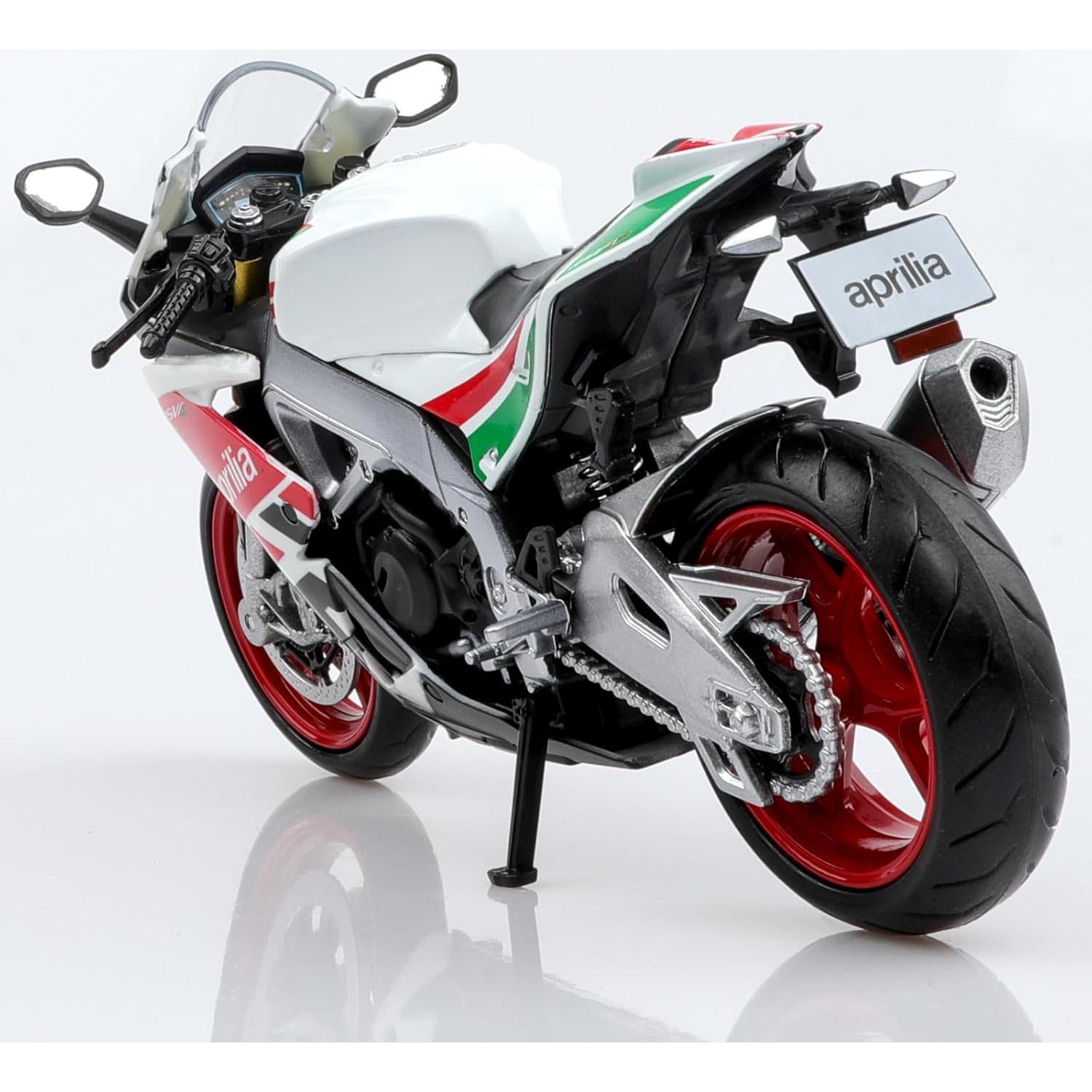 Motocicleta Diecast Aprilia RSVA RR1000 1:12 para Niños