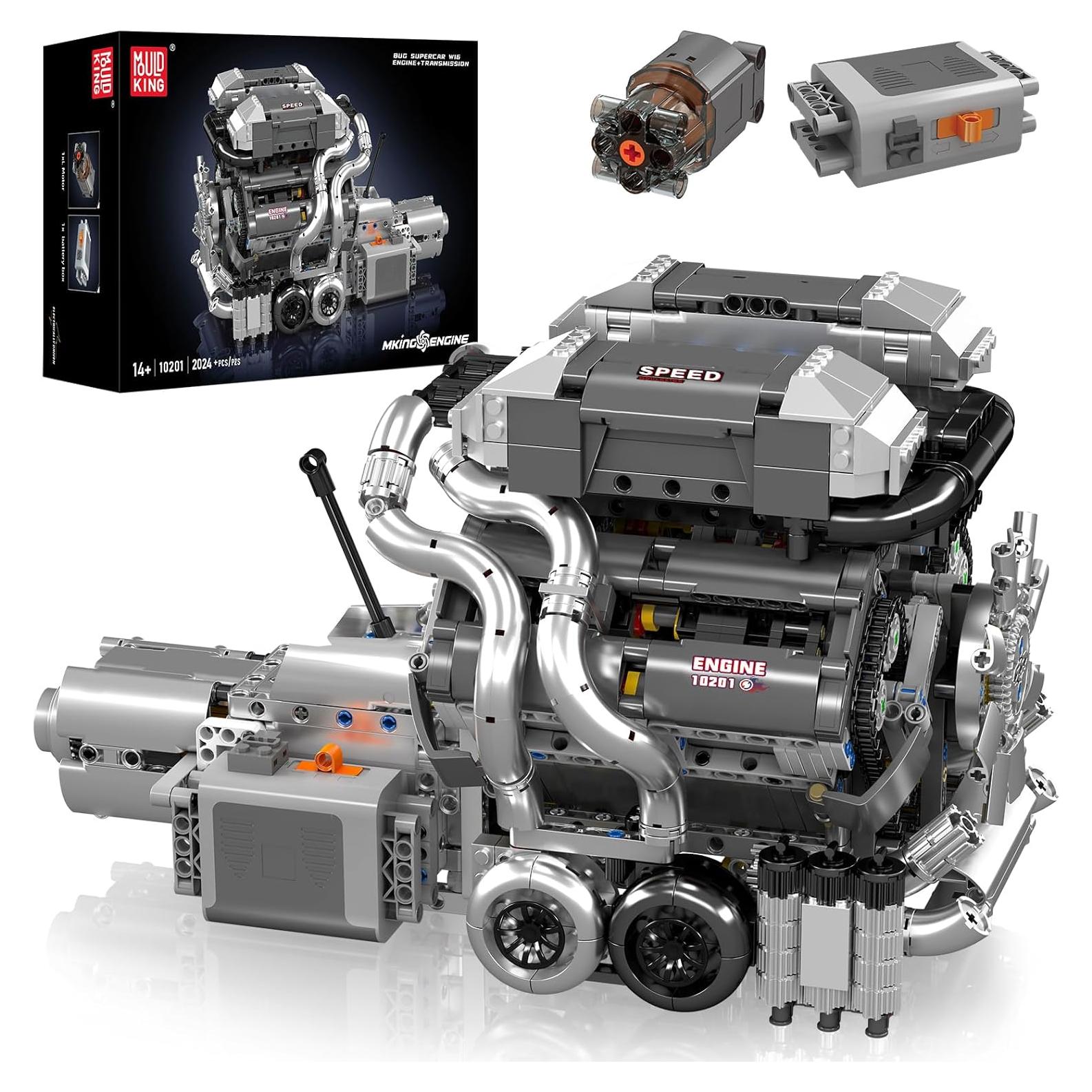 Kit de Construcción Motor W16 Mould King 2024 PZS para Adultos