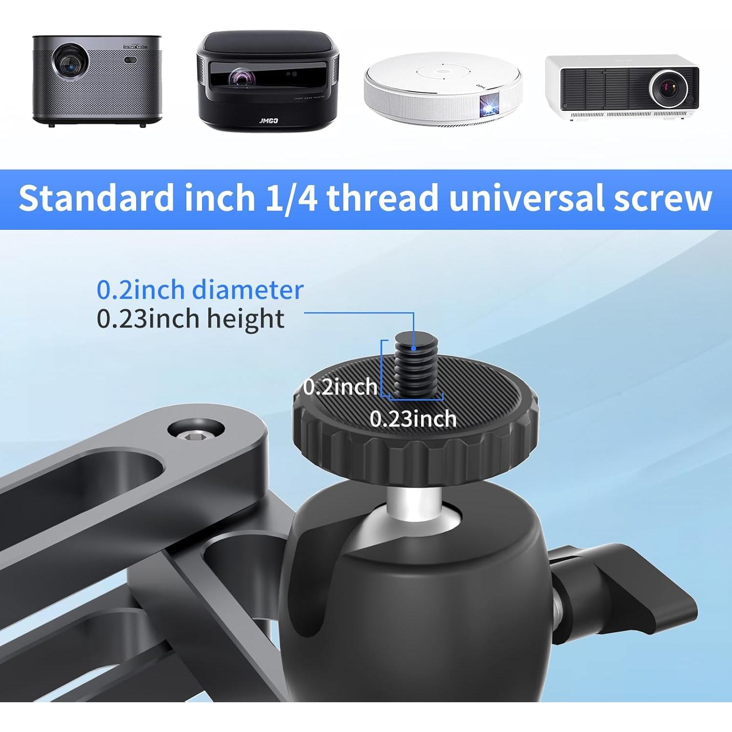 Soporte de proyector ajustable Liboer para techo y pared