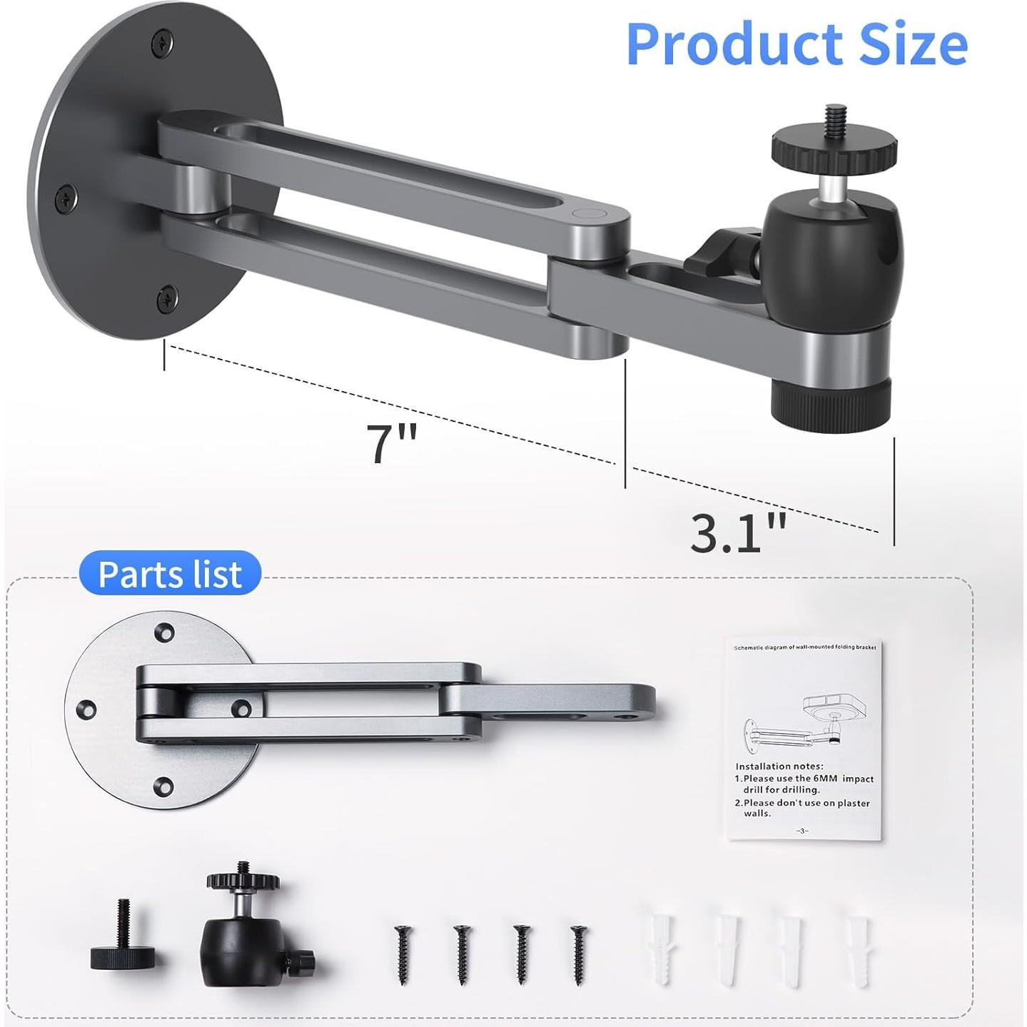 Soporte de proyector ajustable Liboer para techo y pared