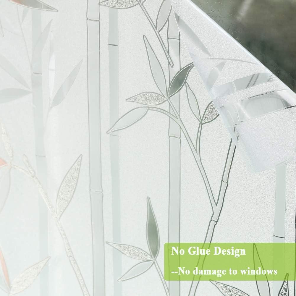 Película Adhesiva Estática Mikomer 44.5x200 cm Bambú UV