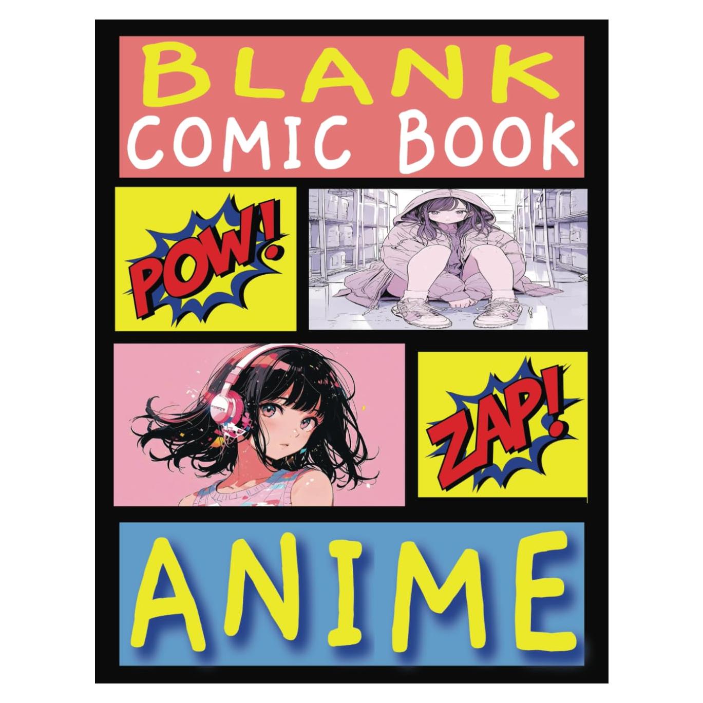 Libro de Cómics Anime en Blanco 200 Páginas Tapa Blanda