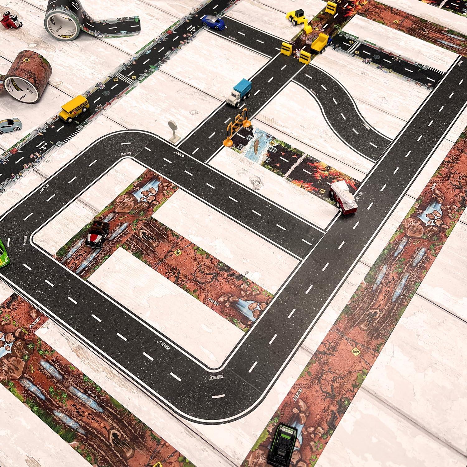 PlayTape Cinta de Camino de Tierra - 2 Rollos 5,08 cm x 9,14 m