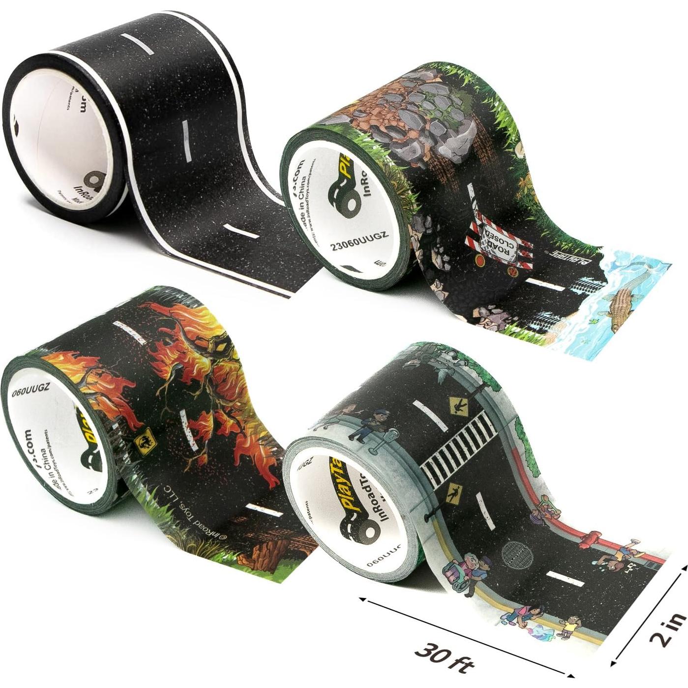 Paquete Variado PlayTape Cinta de Carretera 4-pack 9,14 m