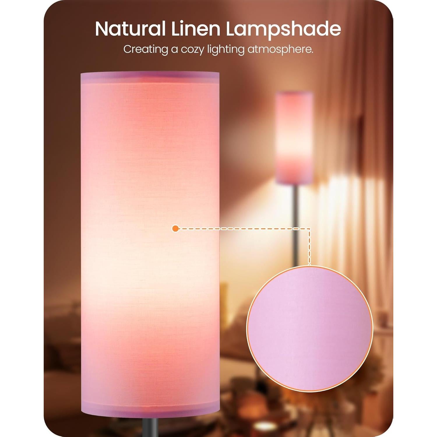 Paquete de 2 Lámparas de Pie GOEBLESON Rosadas 167.64 cm