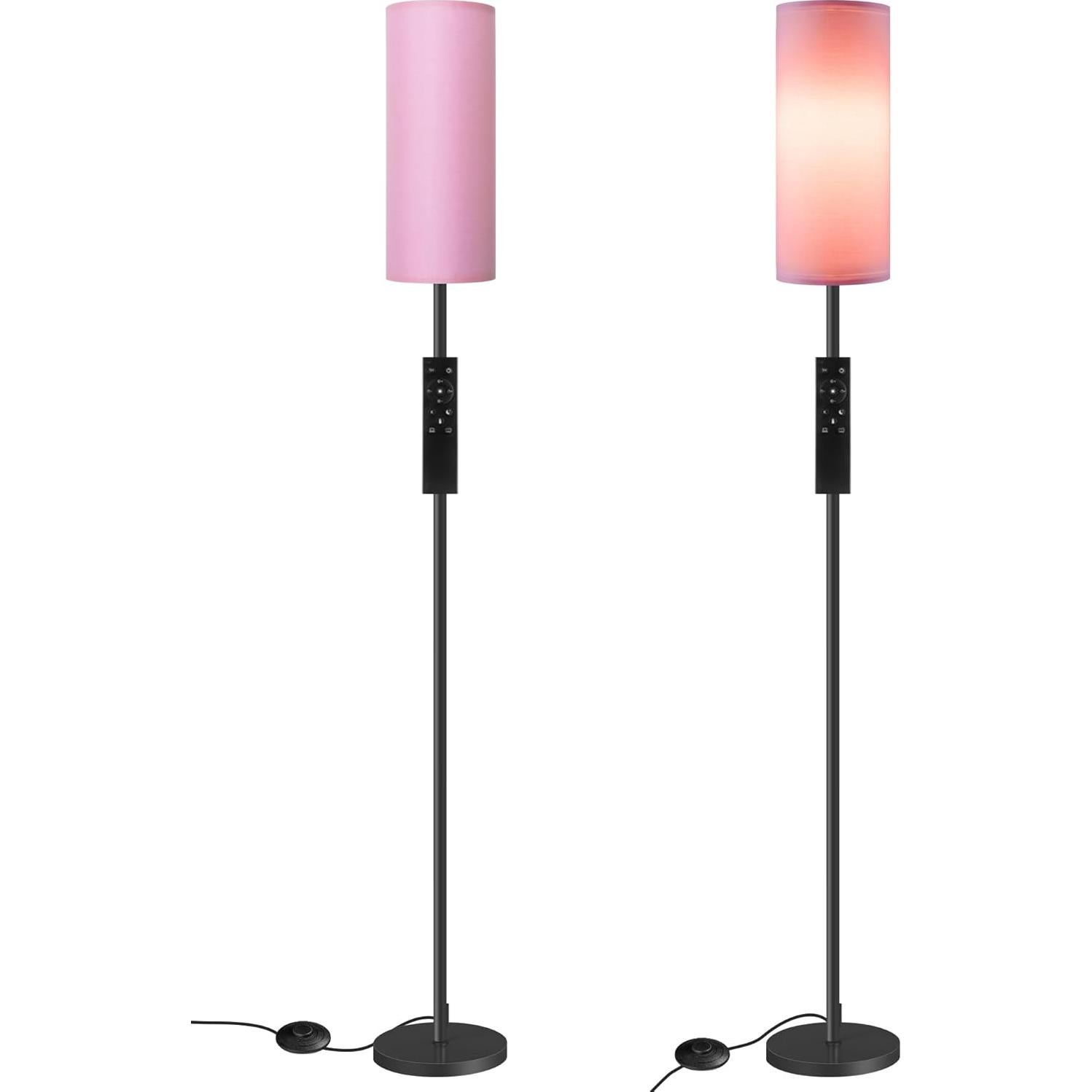 Paquete de 2 Lámparas de Pie GOEBLESON Rosadas 167.64 cm