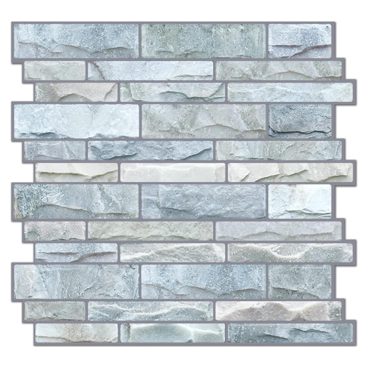 Azulejos Autoadhesivos STICKGOO 10 Hojas 30.48cm Piedra Cultivada