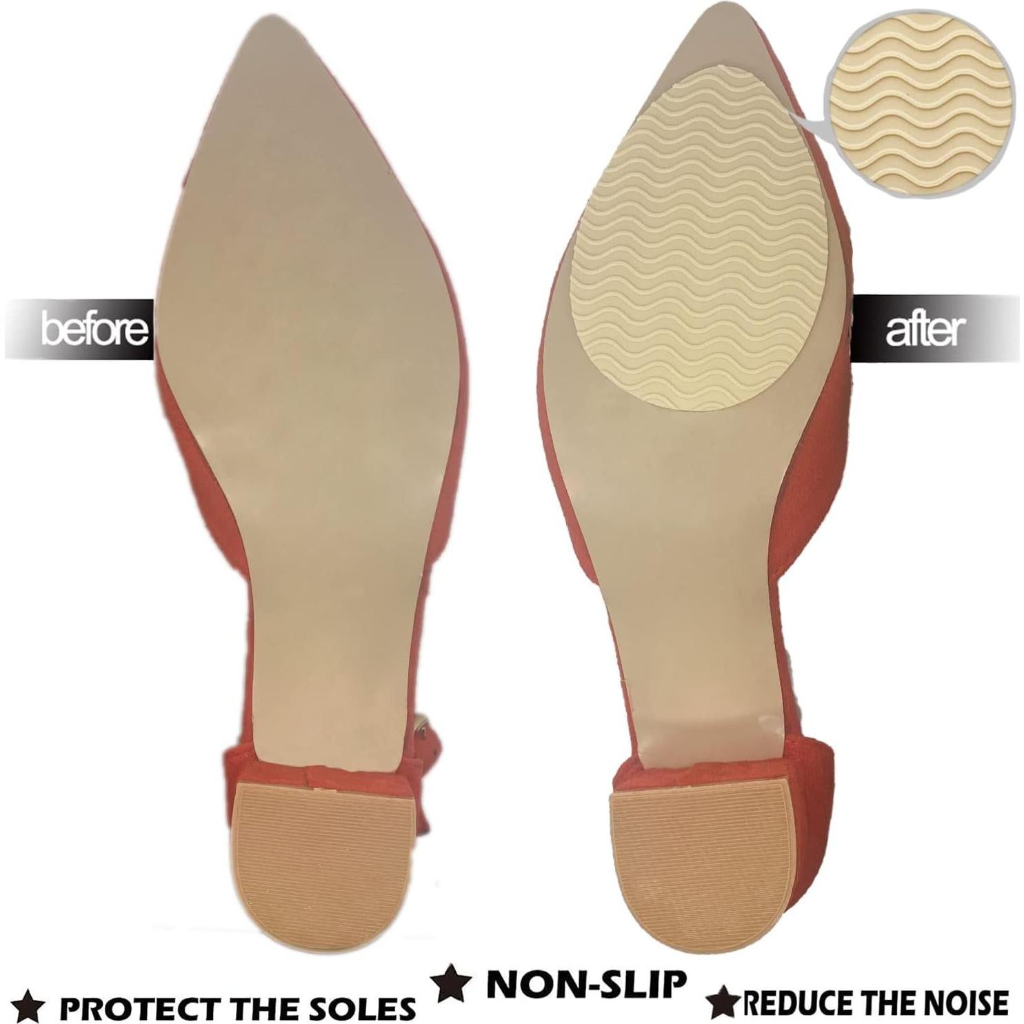 Protectores de Suela Antideslizantes ZBLGO Beige 3 Pares