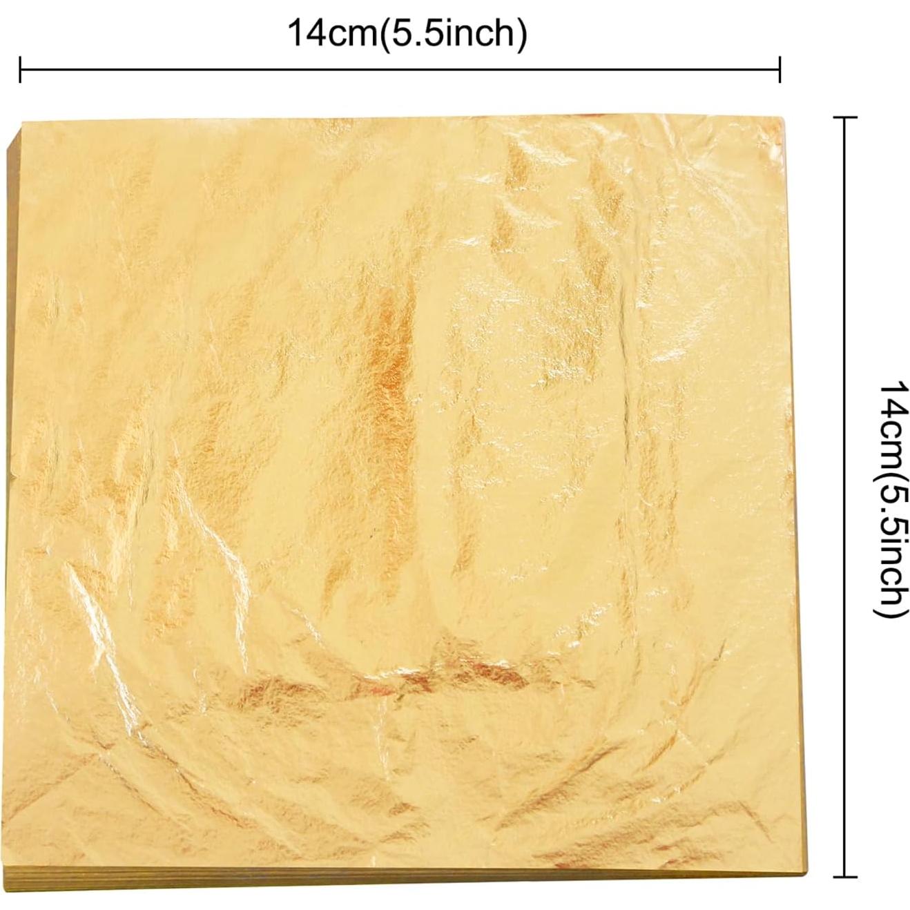 Hojas de Oro YongBo 200 pcs 14cm para Manualidades y Decoración