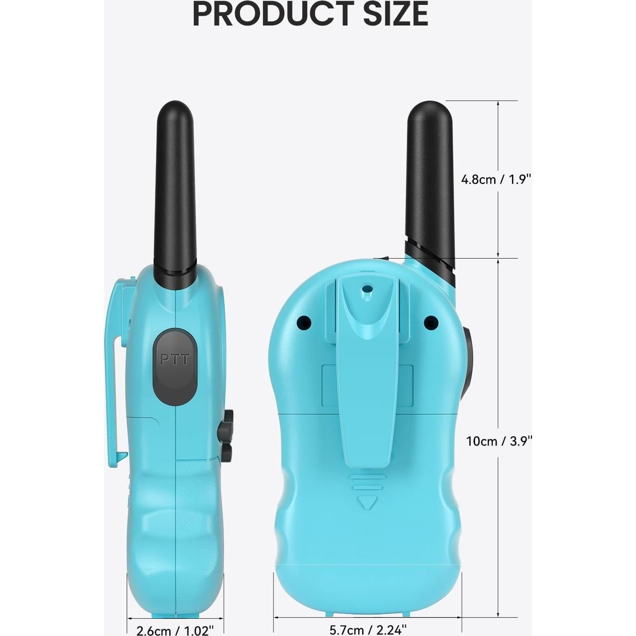 Walkie Talkies para Niños FOREDOM 2 Paquete Azul 22 Canales