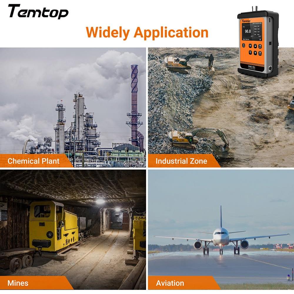 Monitor de Calidad del Aire Temtop PMD 351 Portátil RS-485