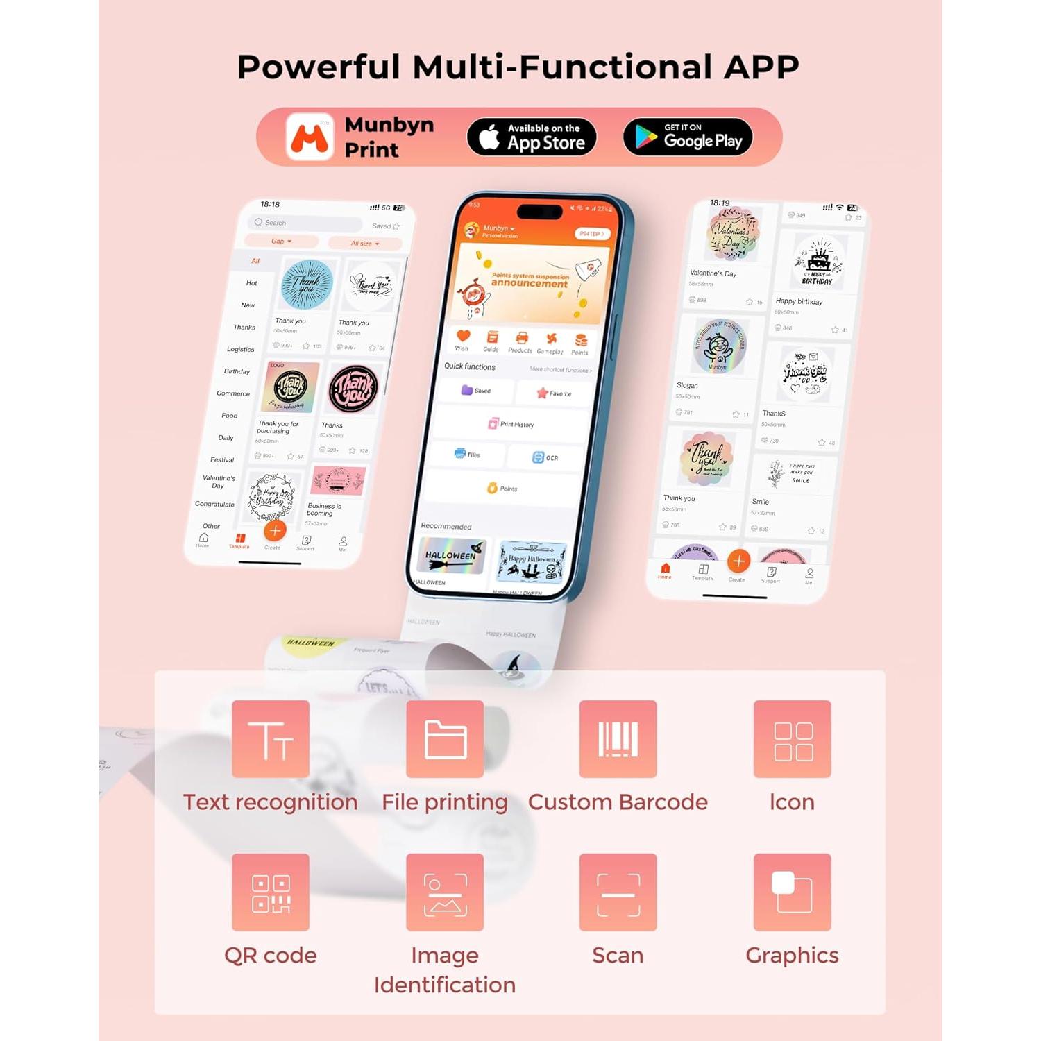 Impresora Térmica Inalámbrica MUNBYN ITPP941AP 203 DPI
