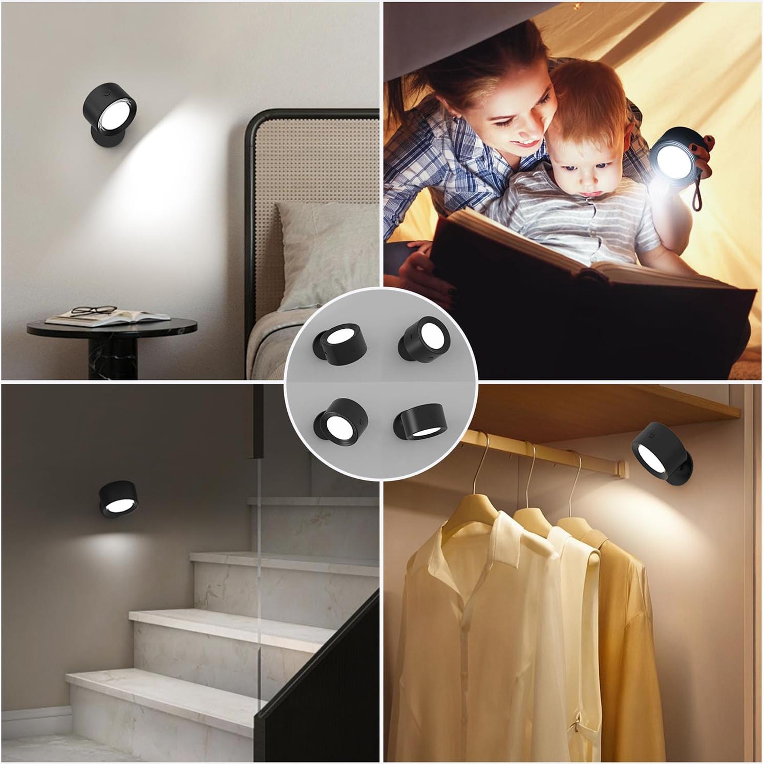 Luces de Pared LED Racokky 2 Pcs 3 Temperaturas Regulables