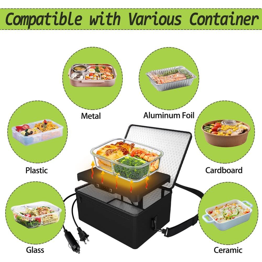 Horno Portátil Eléctrico ROTTOGOON 12V 24V 110V Calentador de Comida