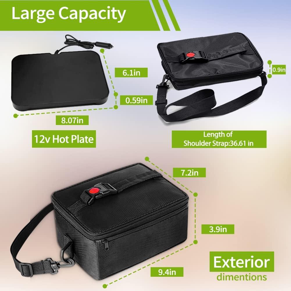 Horno Portátil Eléctrico ROTTOGOON 12V 24V 110V Calentador de Comida