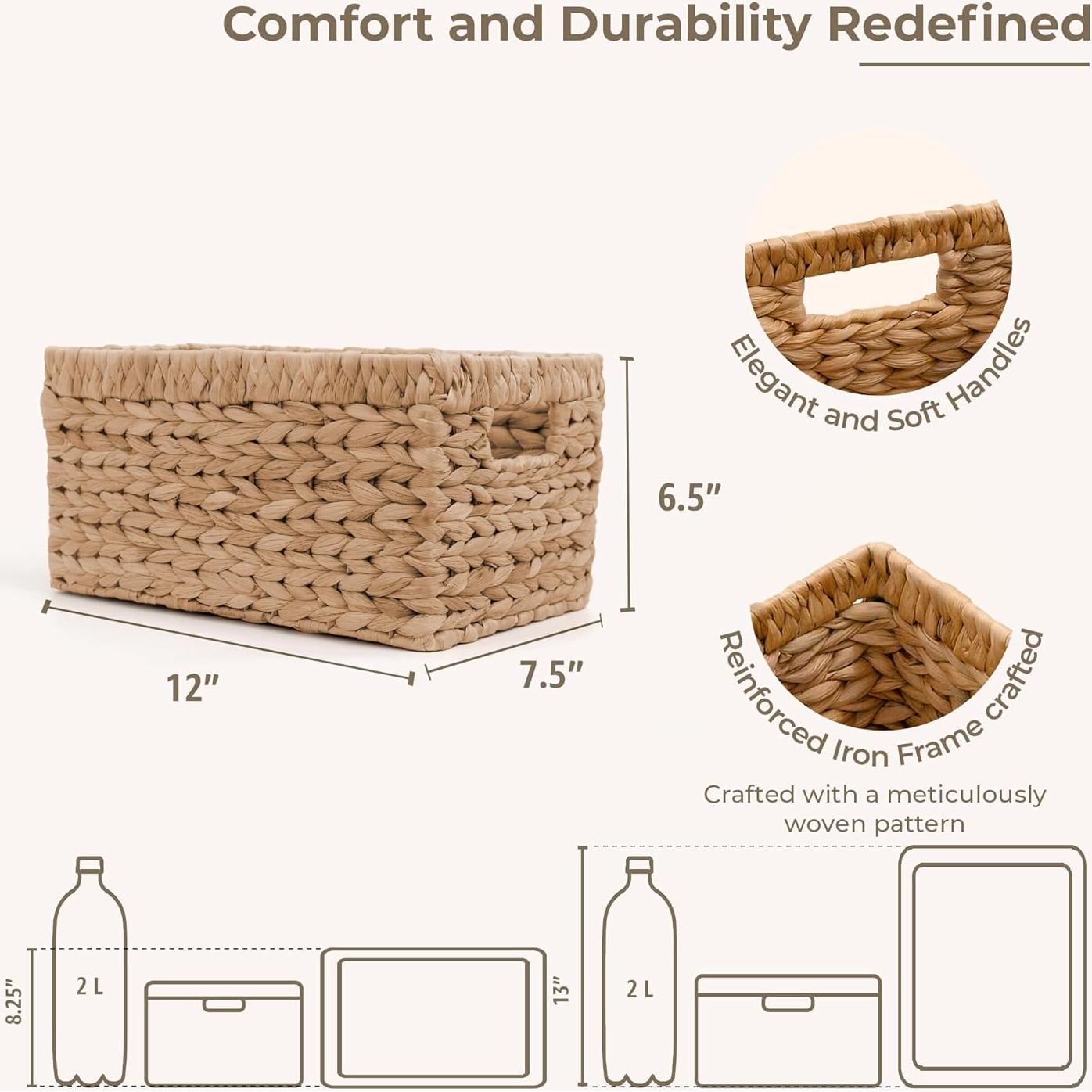 KOKODO Cestas de Almacenamiento Rectangulares Medianas 2 Piezas