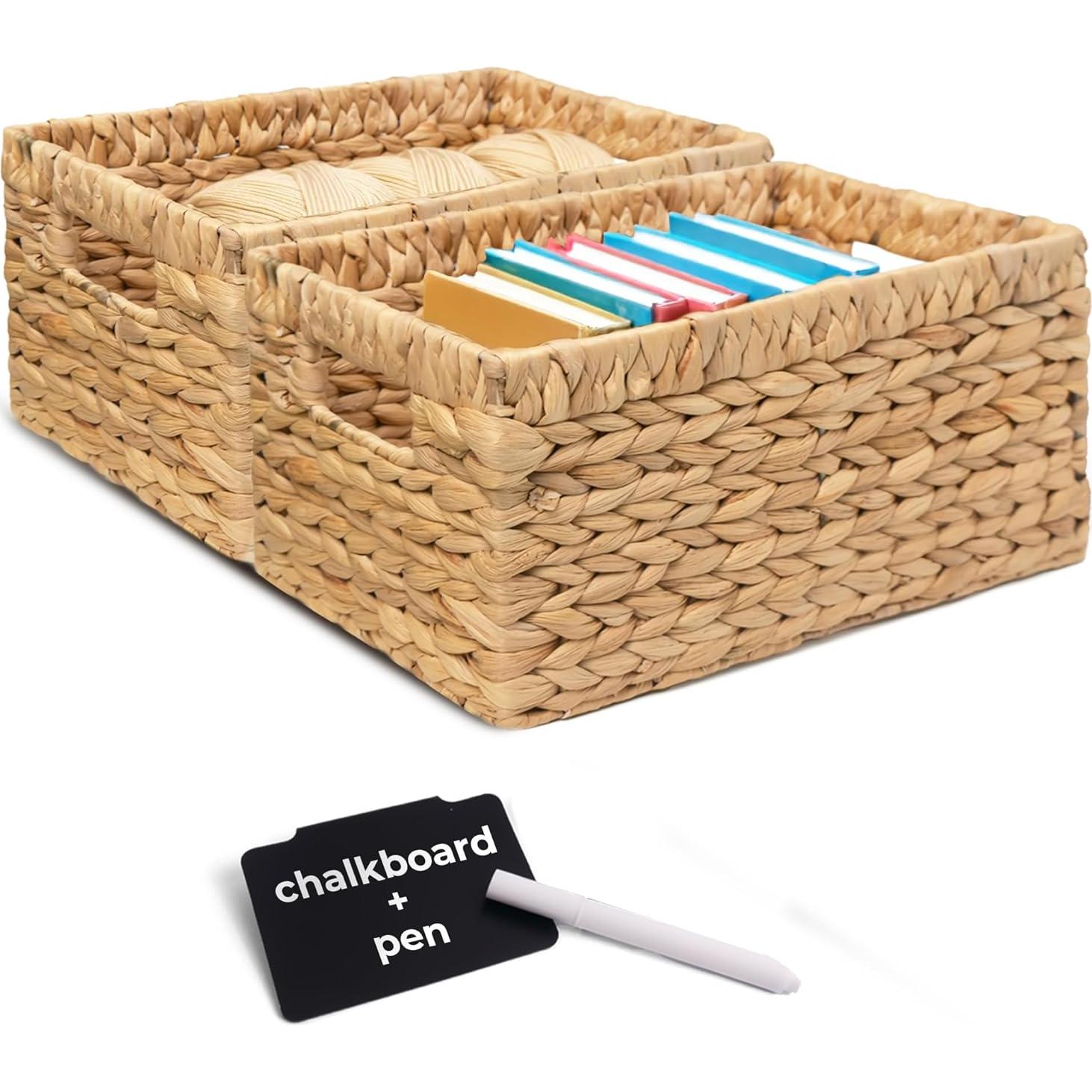 KOKODO Cestas de Almacenamiento Rectangulares Medianas 2 Piezas