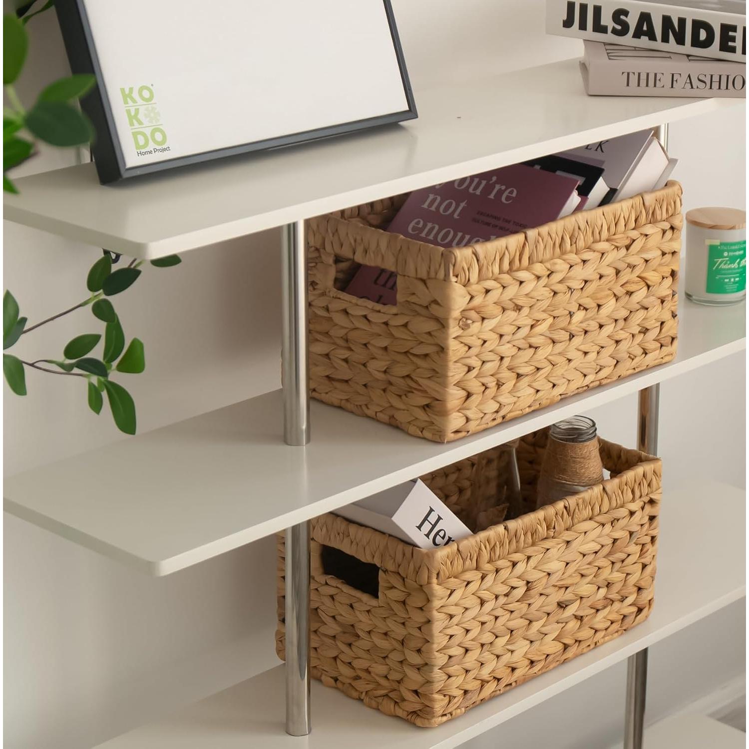 KOKODO Cestas de Almacenamiento Rectangulares Medianas 2 Piezas