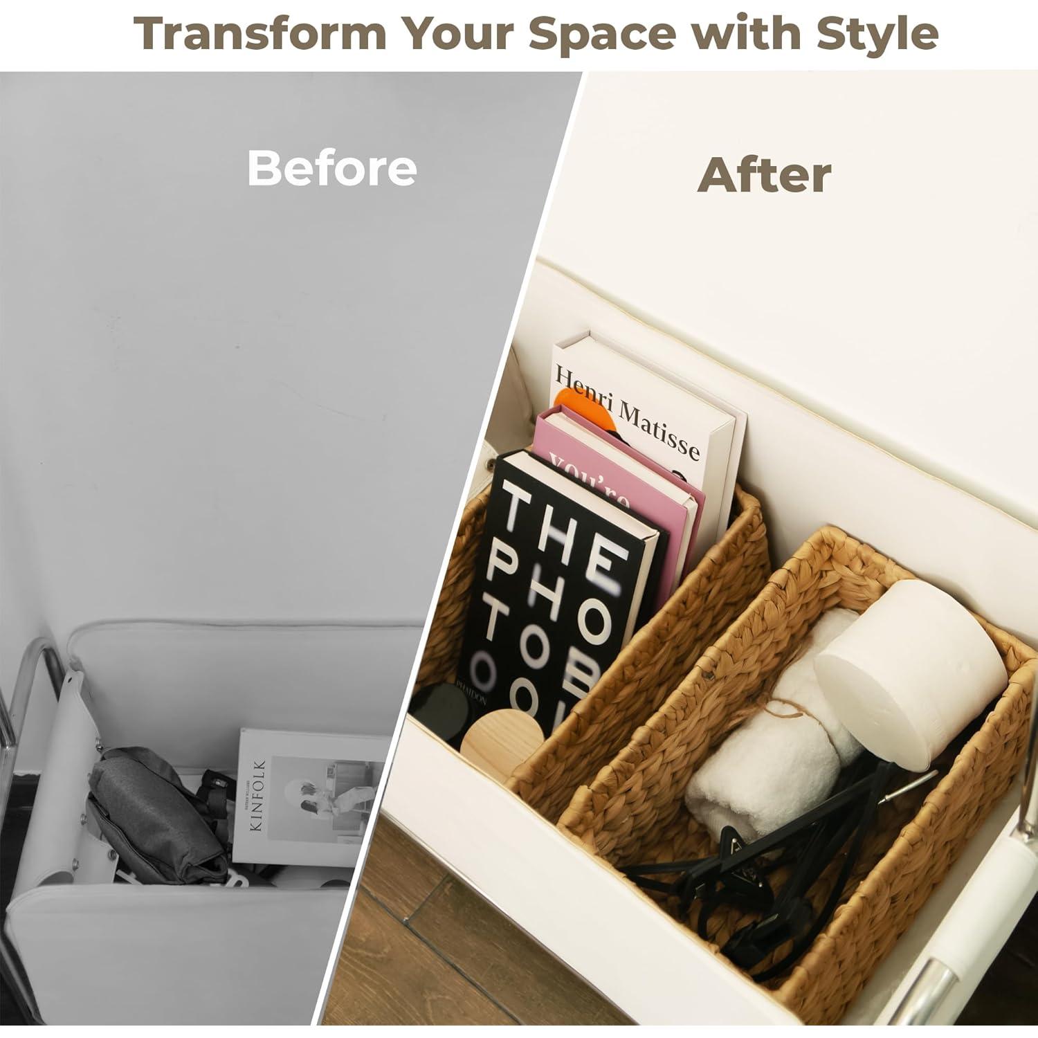 KOKODO Cestas de Almacenamiento Rectangulares Medianas 2 Piezas