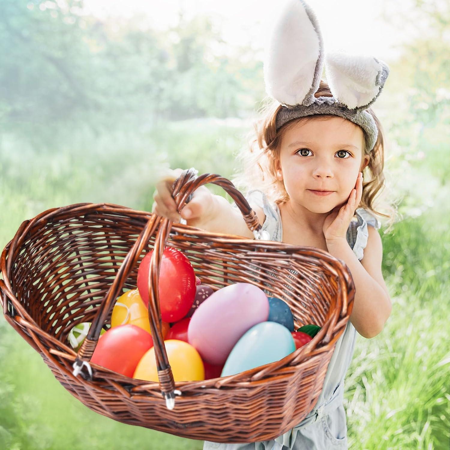 Cesta de Mimbre Wesiti 6 Pcs para Picnic y Almacenamiento