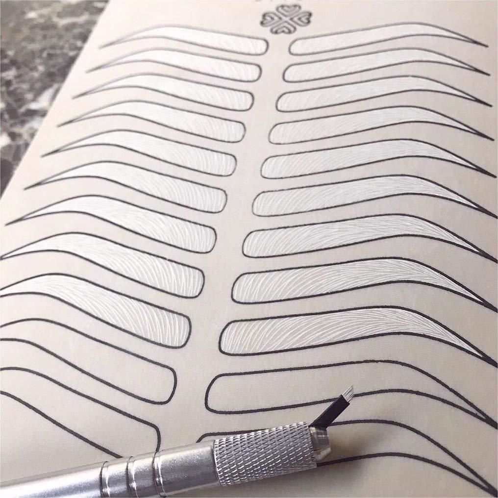 Hoja de Piel Falsa para Microblading Stylia 15x20 cm - 5 Negros + 1 Blanco