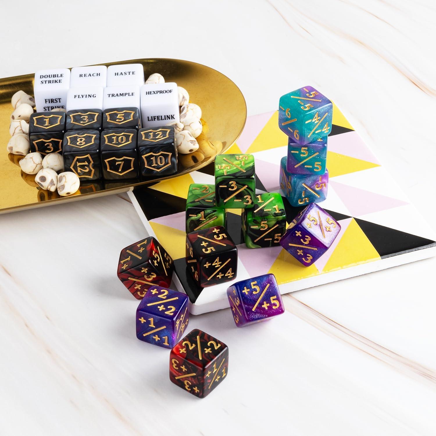 63 Piezas Contadores de Dados MTG LAMJAM Acrílico para Juegos