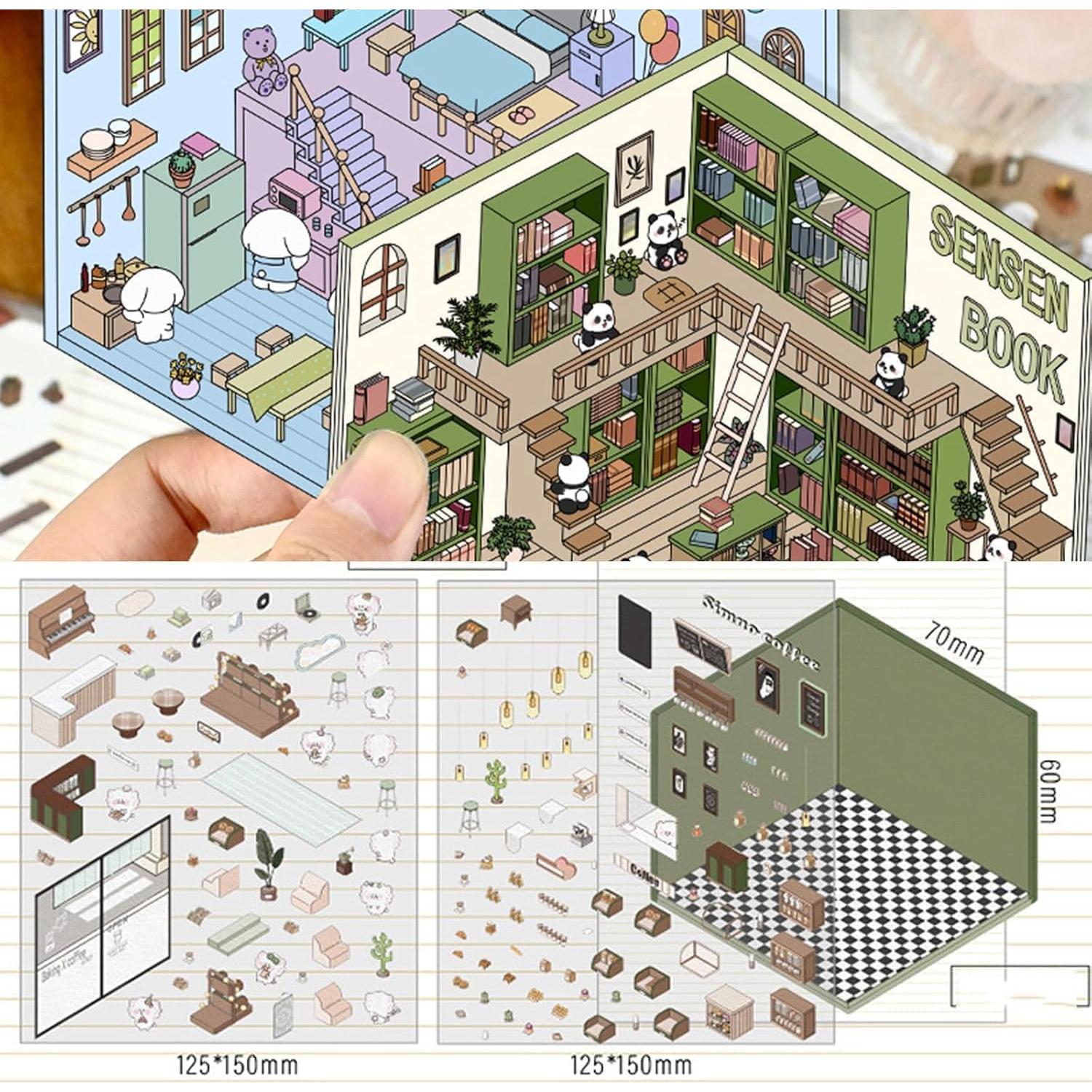 Pegatinas 3D EUTVIBRP para Decoración Creativa - 4 Escenas