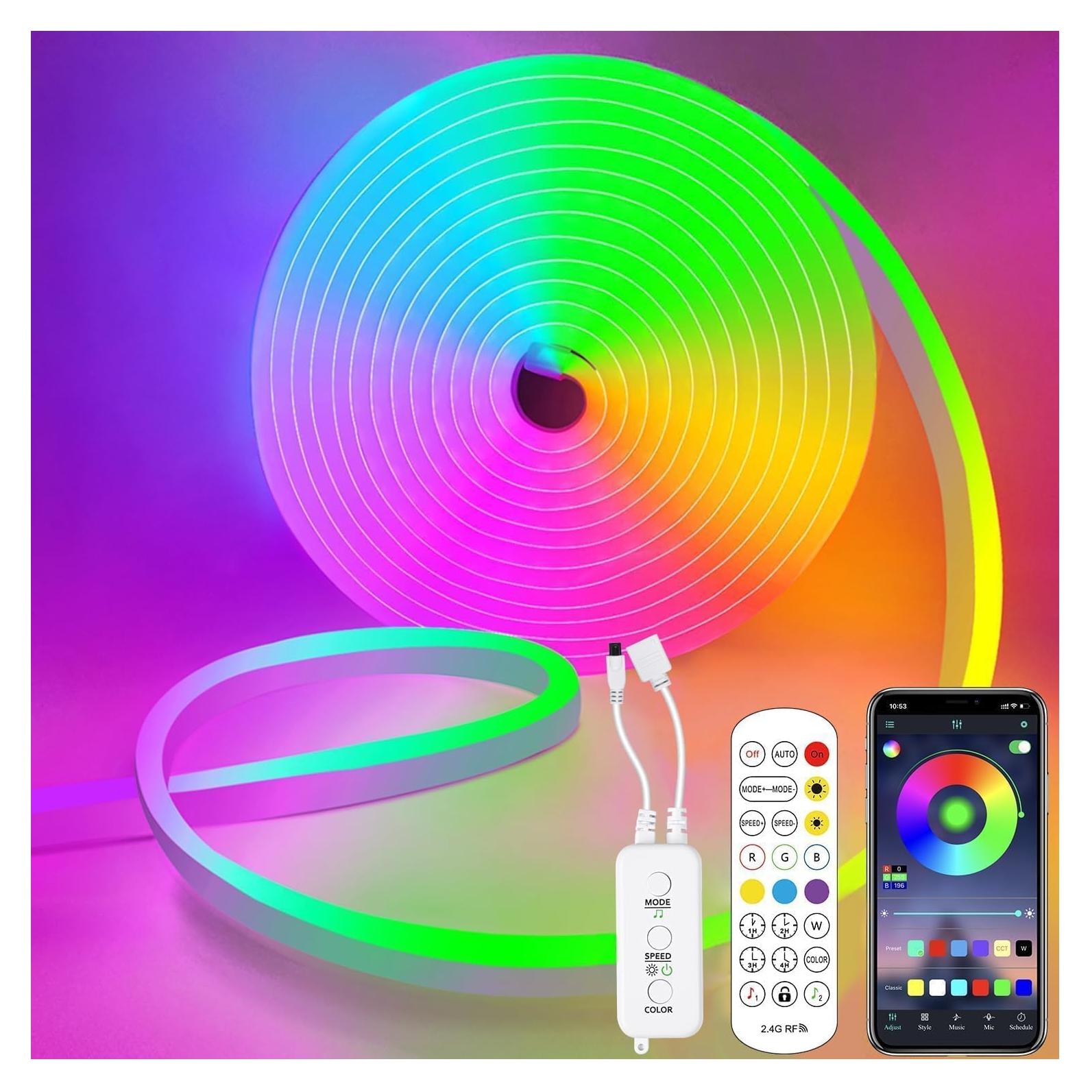 Luces de tira LED Neón MIHEAL 5m IP67 Control Remoto