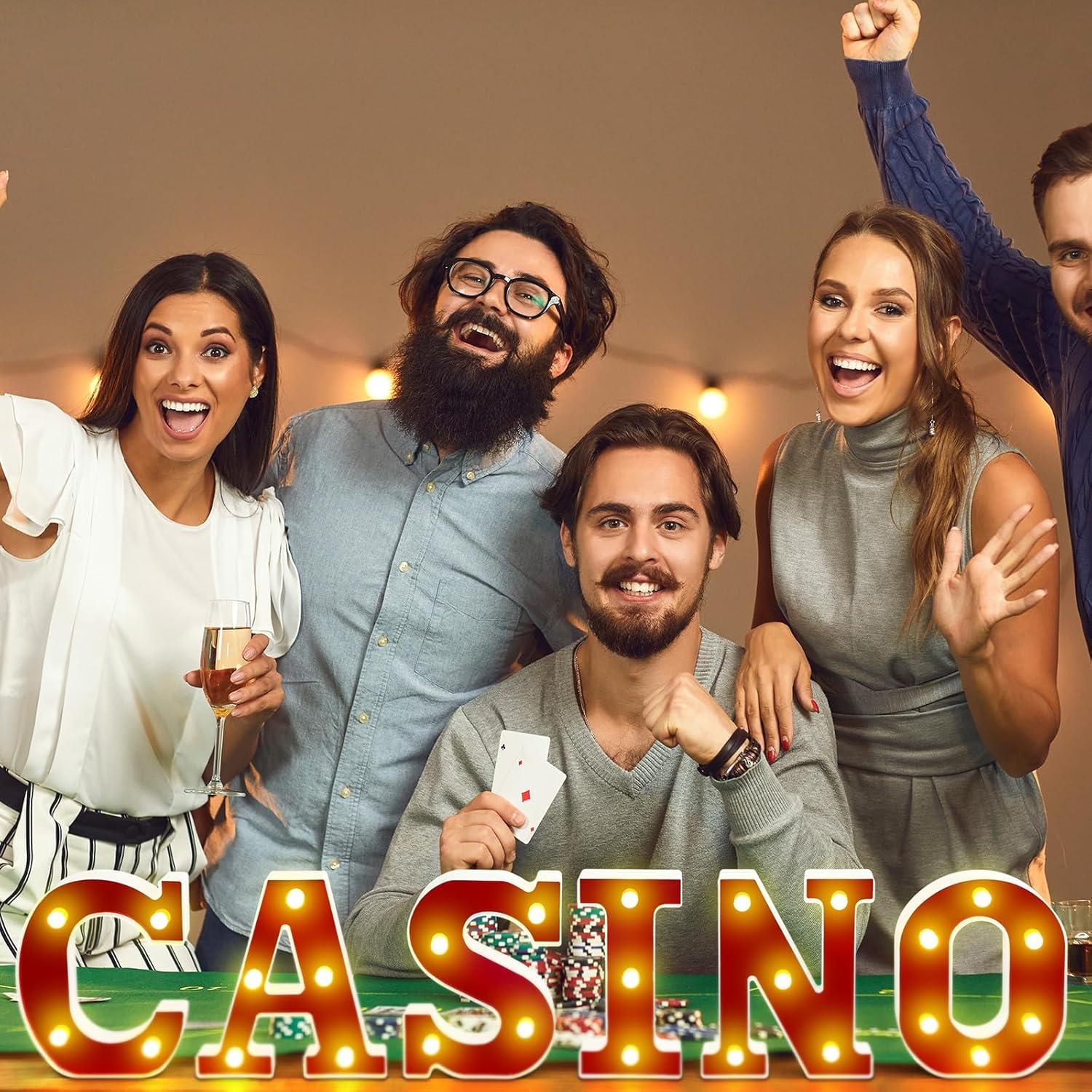 Letrero Iluminado Casino Aurelema 34x15cm LED Decorativo