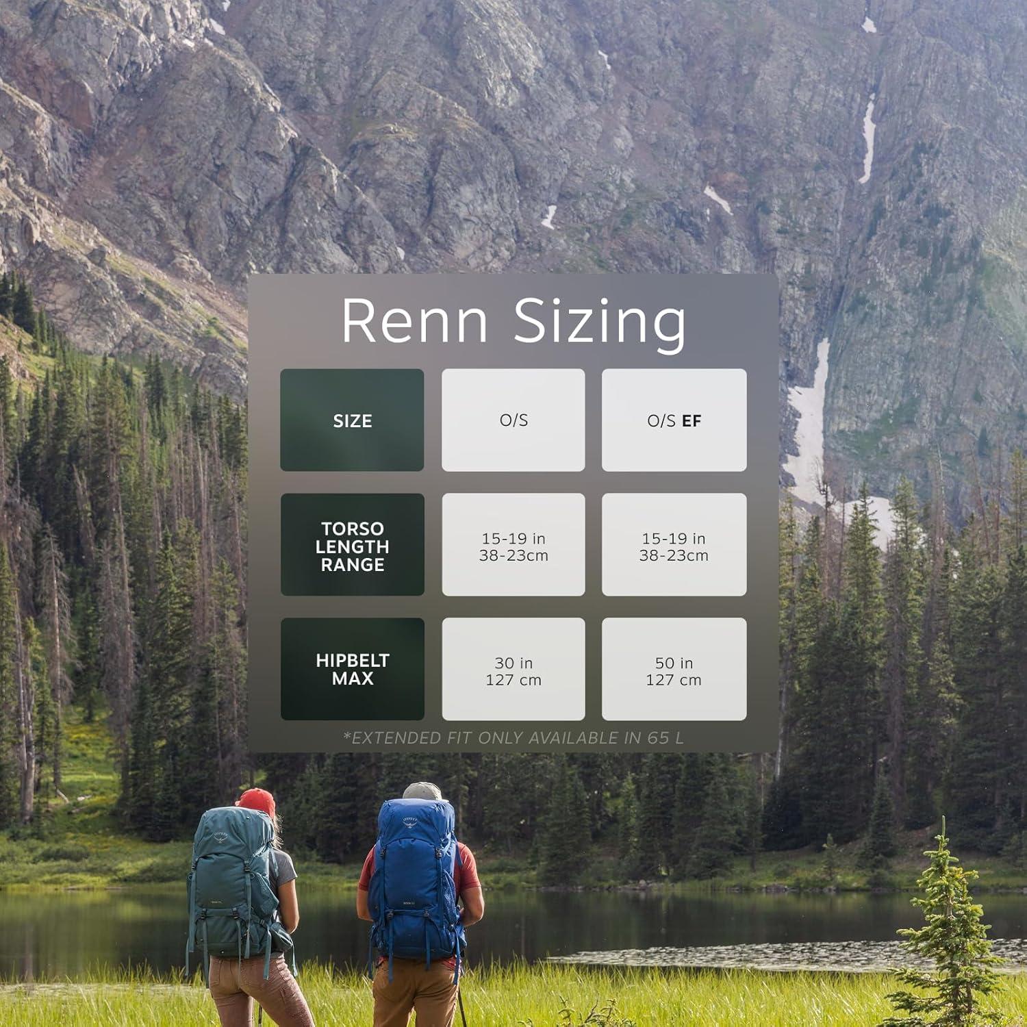 Mochila de senderismo Osprey Renn 65L Mujeres Azul/Naranja