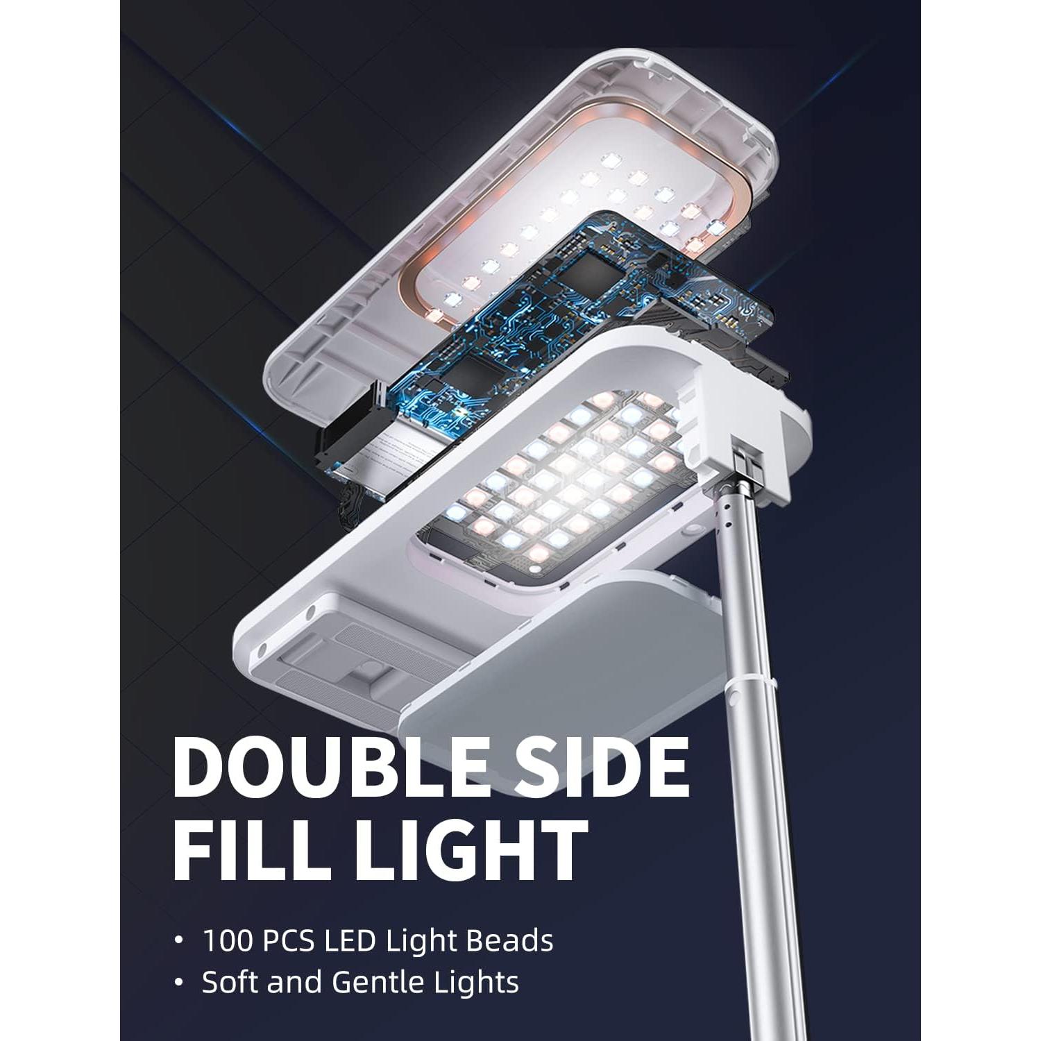 Soporte para Selfie Plegable Woumlaiy con Luz LED 360°