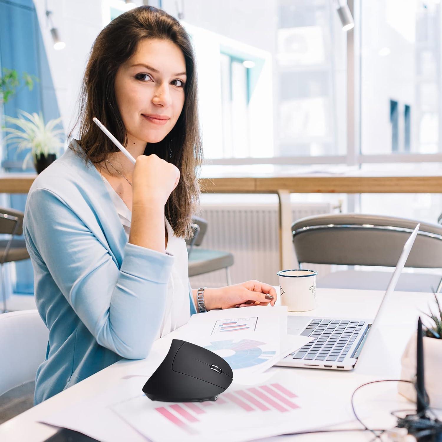 Ratón Vertical Inalámbrico Ergonómico Letaclanic 800/1200/1600 DPI