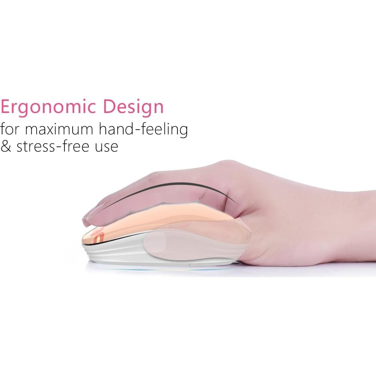 Ratón Inalámbrico JUHOO Kerry Bear, Óptico, Silencioso, 50g