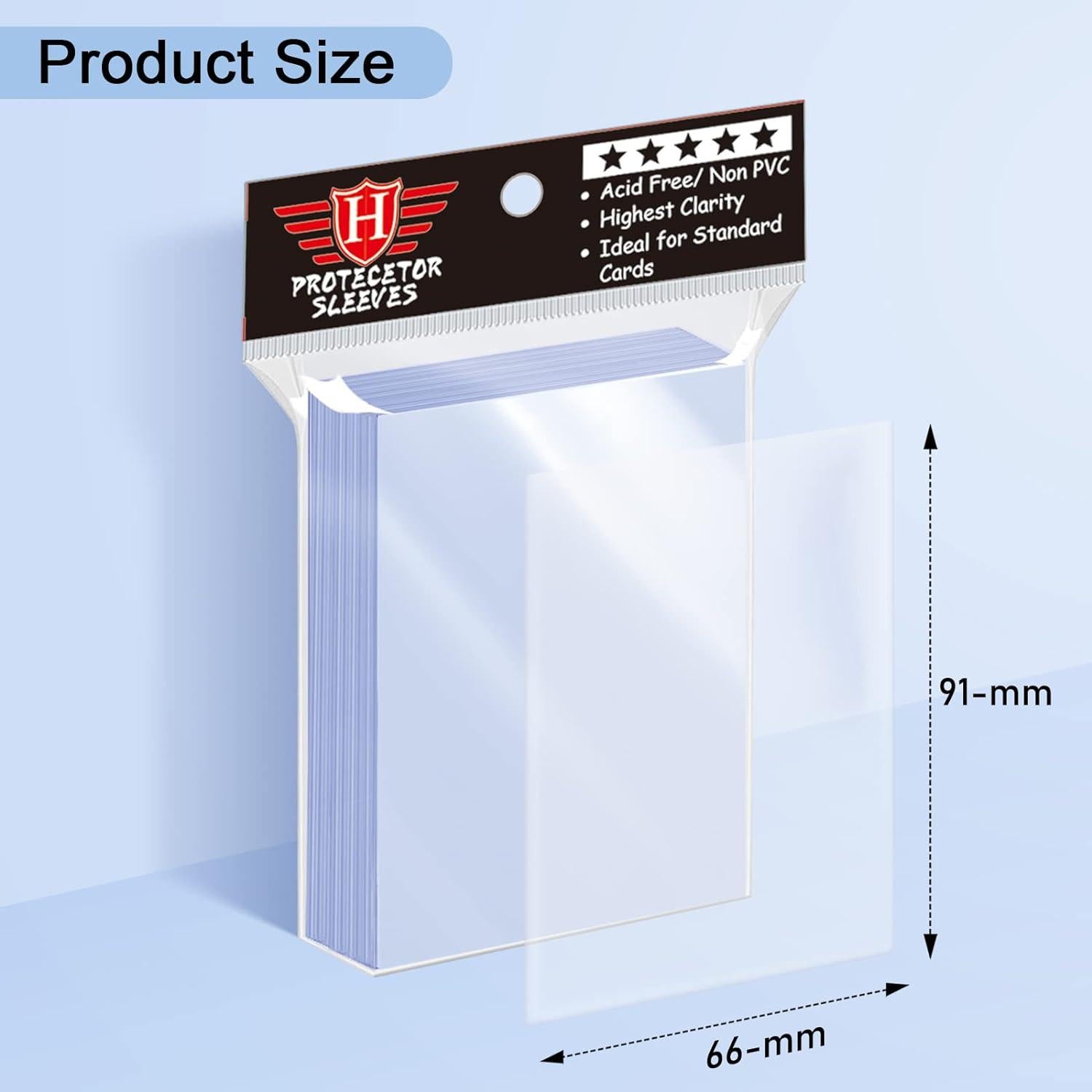 500 Fundas de Cartas Homthy Transparentes para Colección