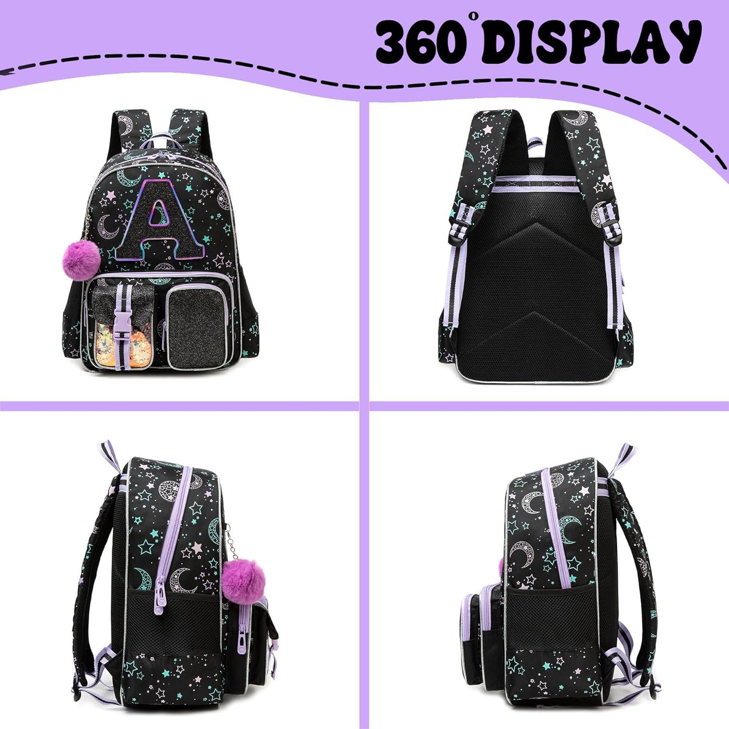 Mochila Escolar para Niñas Meetbelify con Caja de Almuerzo