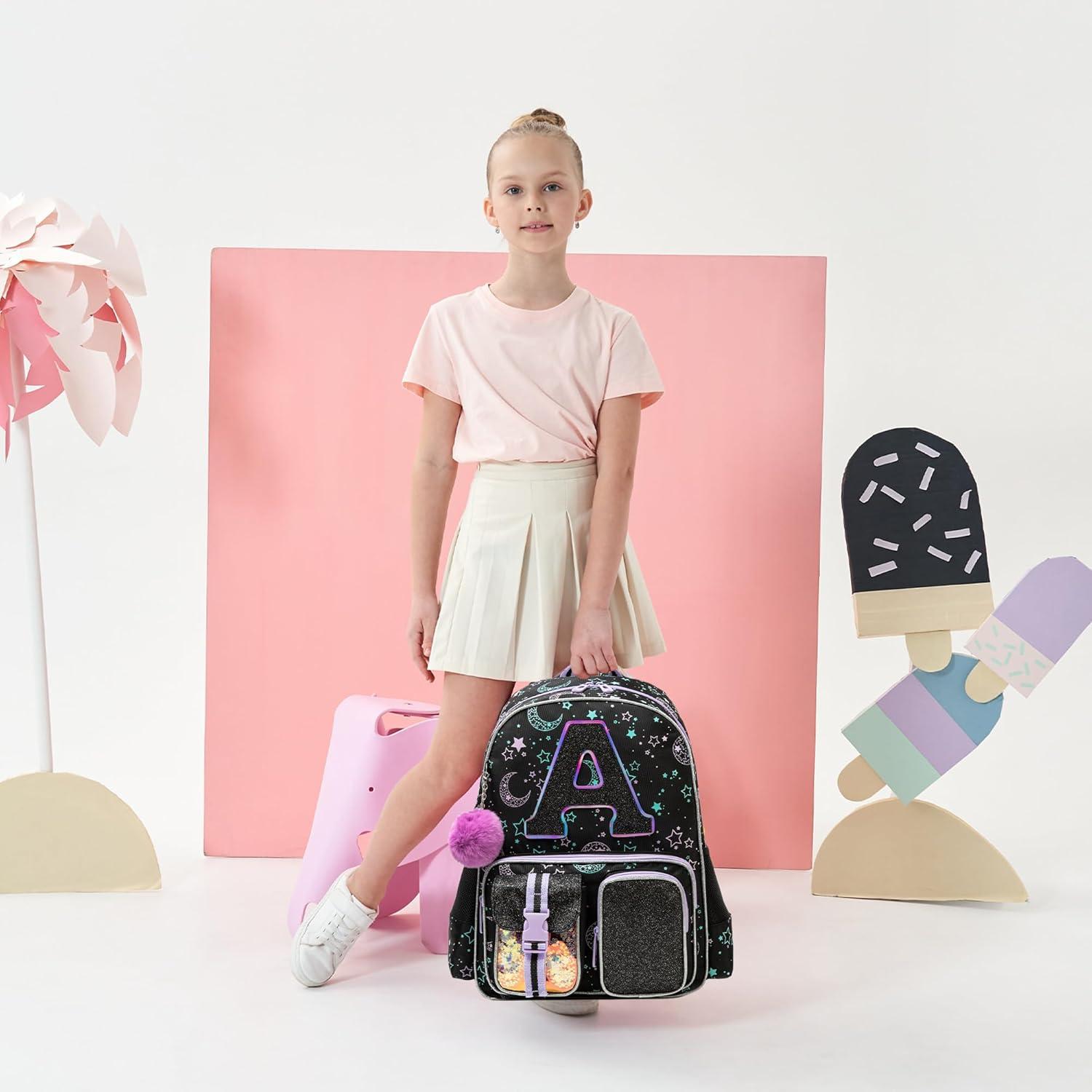 Mochila Escolar para Niñas Meetbelify con Caja de Almuerzo