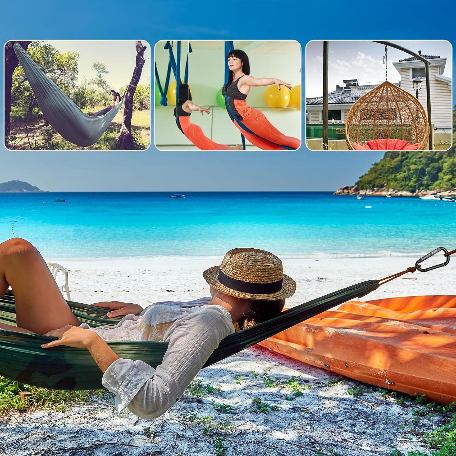 Clip de Carabiner Oupeng Sky 8cm 855lbs Multiusos Negro