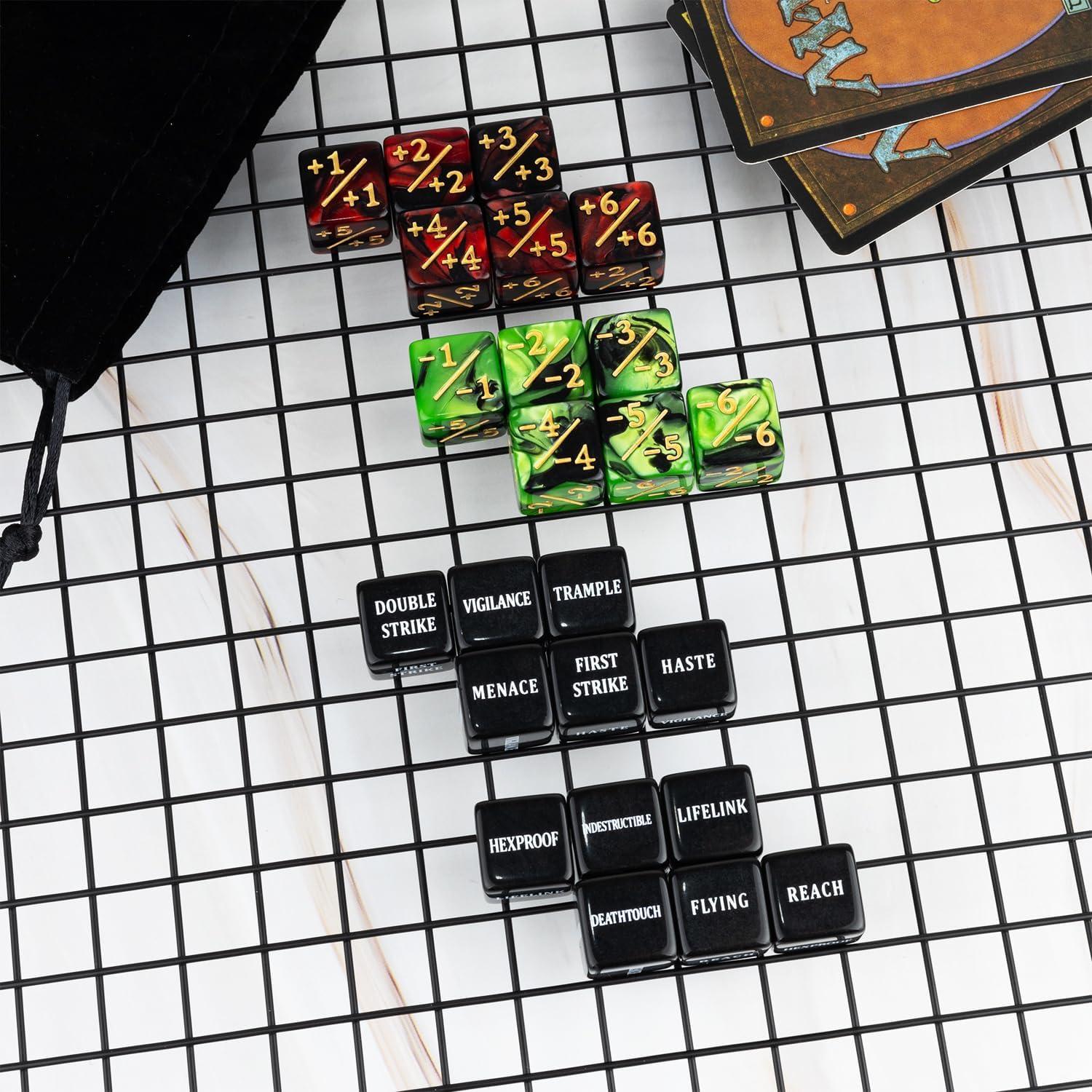 48 Dados Contadores MTG LAMJAM con Bolsa de Terciopelo