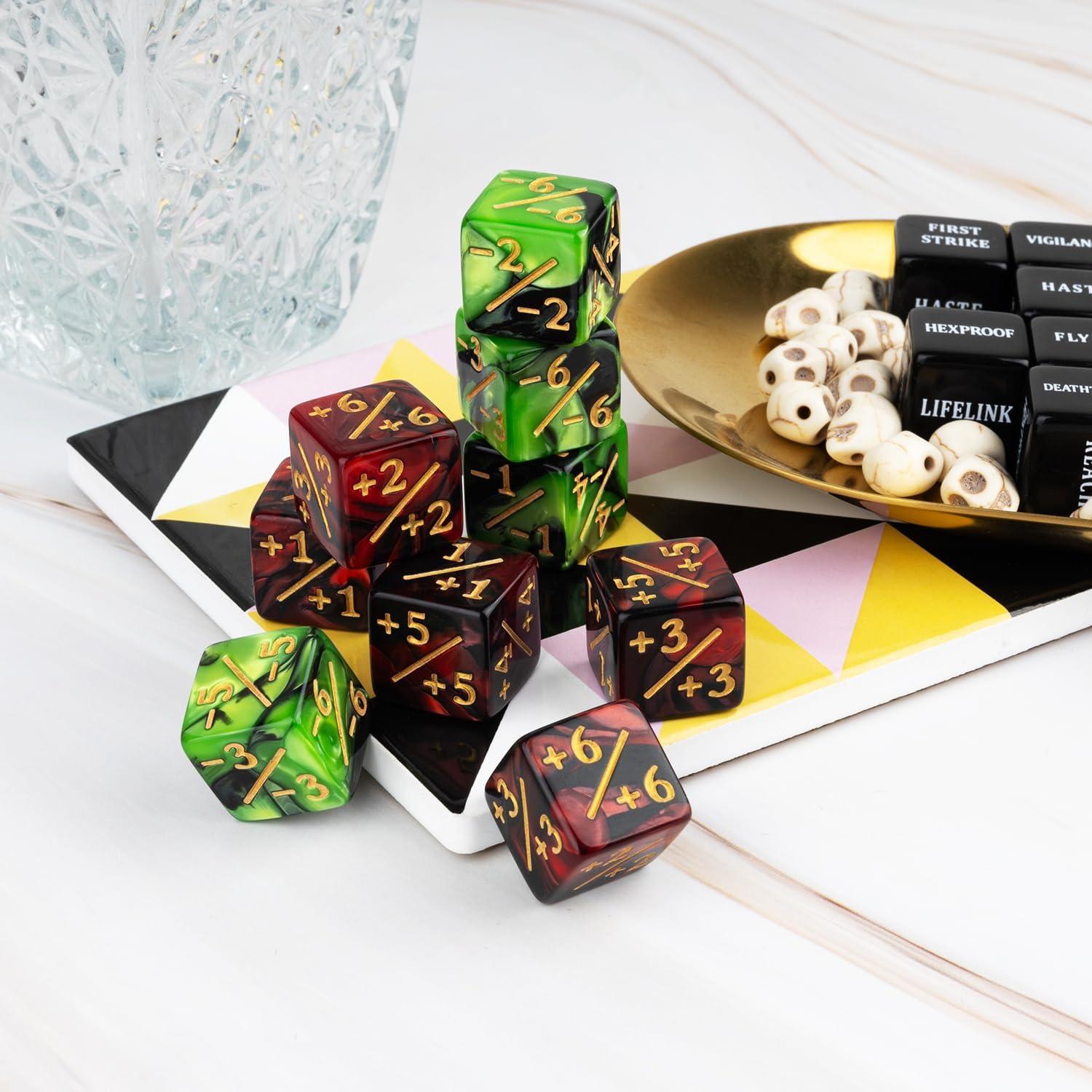 48 Dados Contadores MTG LAMJAM con Bolsa de Terciopelo