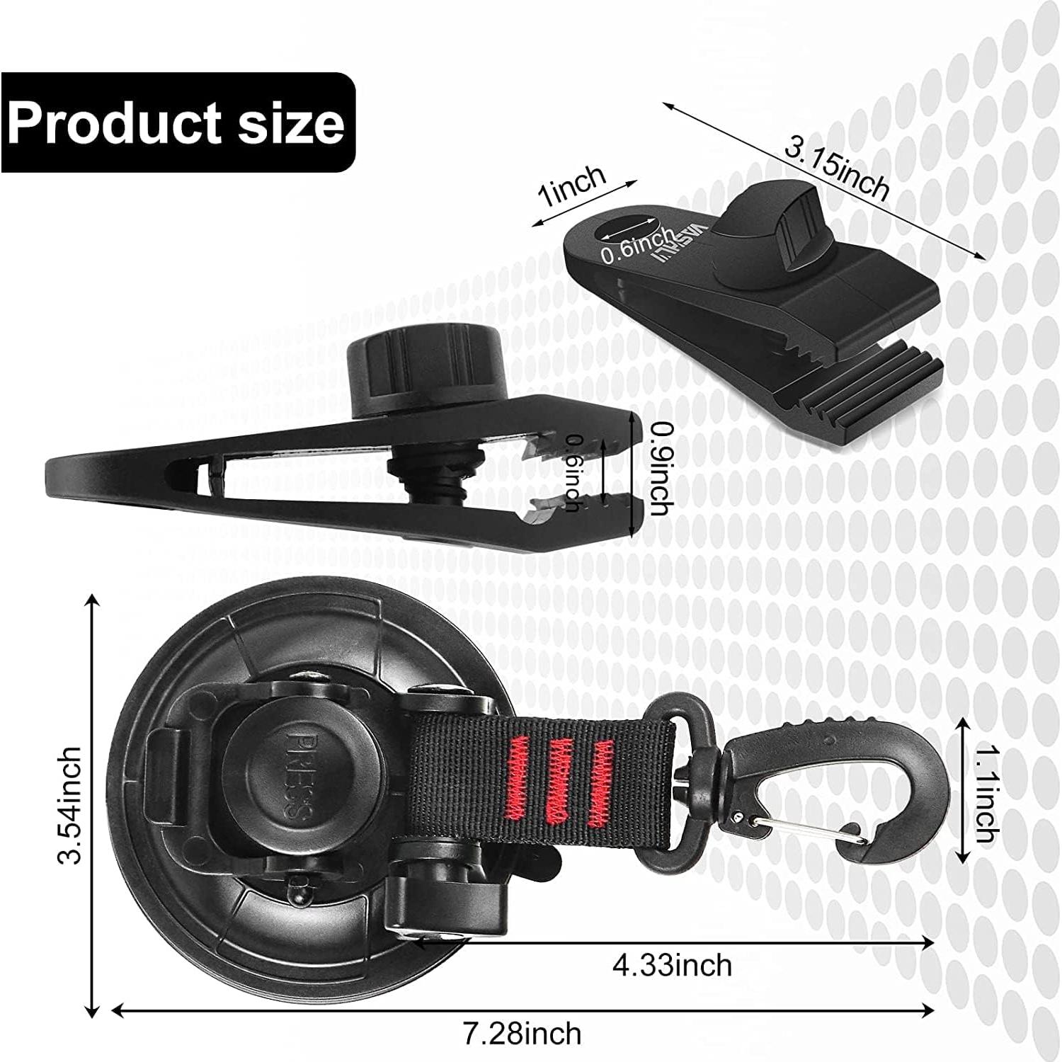 Ventosas de Alta Resistencia Vashly 2 Pzs 31.75 kg para Camping