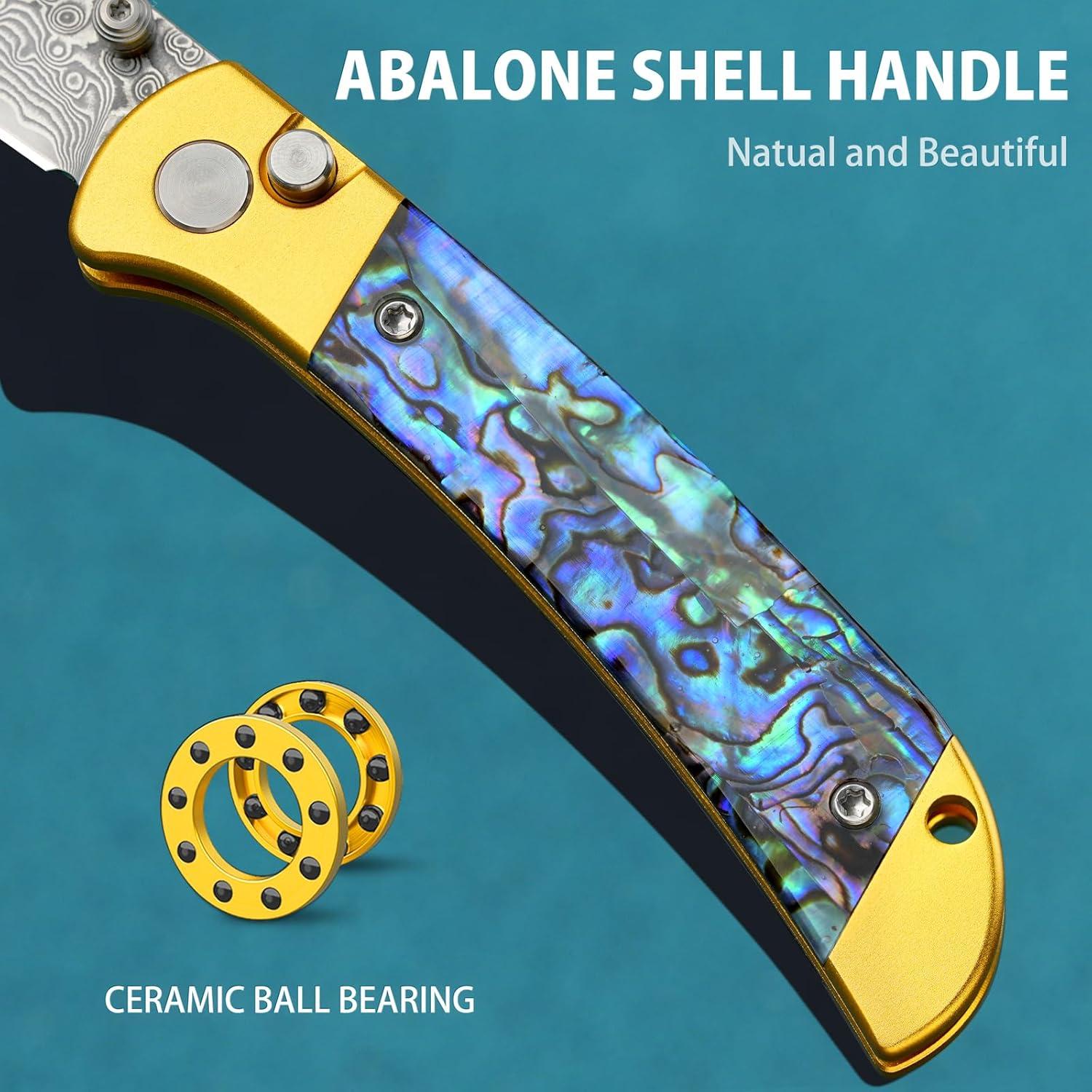 Cuchillo de bolsillo LOTHAR Damasco VG10 7.57 cm con clip